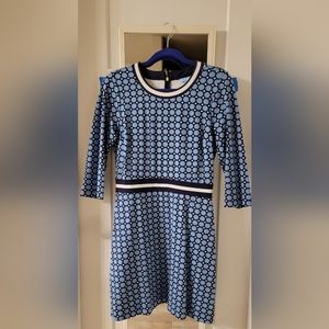 Draper James Persley Ponte Dress* - Nassau Navy Multi Mixed Dots / M